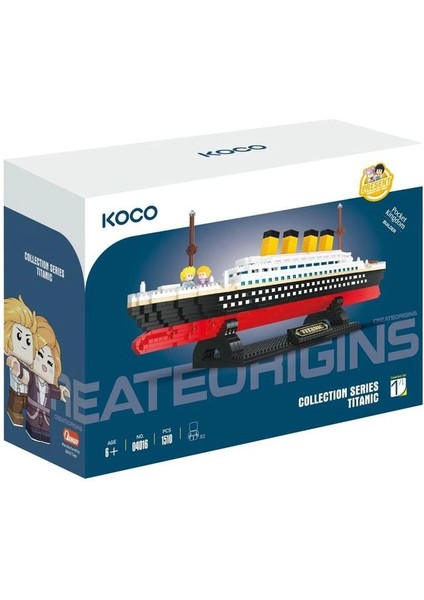 Sunman Koco NO.04016 Collestıon Serıes Tıtanıc LEGO Yapım Seti 1510 Parça 6+