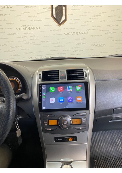 Toyota Corolla 2007-12 9" Uyumlu Android Multimedia Gerçek 4/64 Kablosuz Carplay Geri Görüş Kameralı modelleri