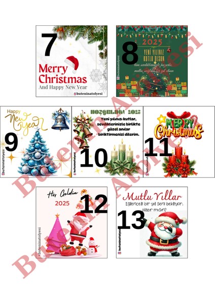 5'li Noel Baba Figürlü Anahtarlık Seti, Yılbaşı Için Güzel ve Şık Hediye Seçeneği modelleri