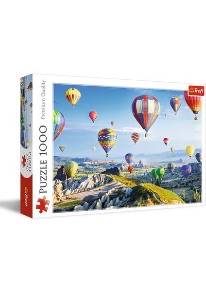 TR10613 Kapadokya Manzarası, Türkiye 1000 Parça Yetişkinler ve 12 Yaş Üzeri Çocuklar Için Üstün Kalite Yapboz, Renkli