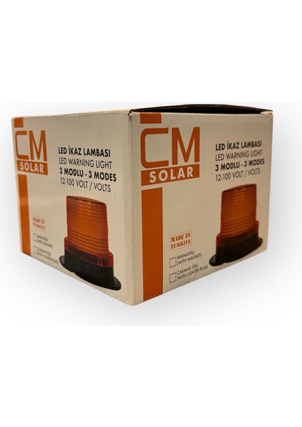 Mıknatıslı LED Çakar Tepe-Ikaz Lambası 8 Volt - 110 Volt Arası fırsatları