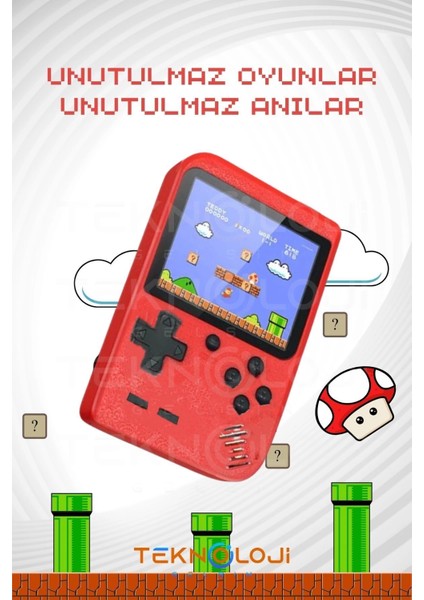 400 Oyunlu Mini Atari Gameboy Oyun Konsolu Gamebox Kollu Atari