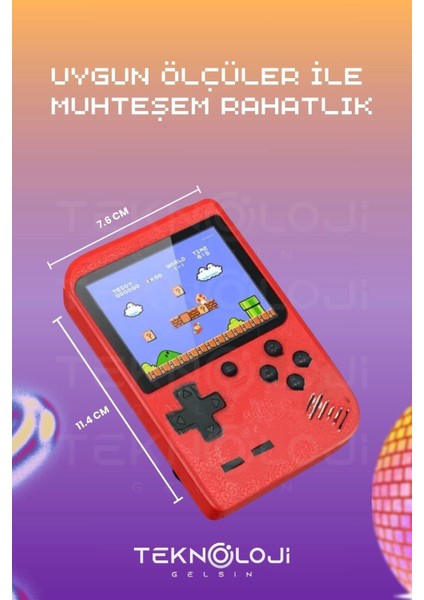 400 Oyunlu Mini Atari Gameboy Oyun Konsolu Gamebox Kollu Atari
