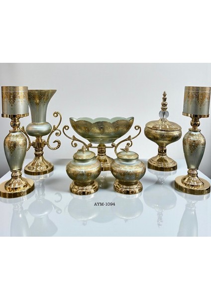 7 Parça Konsol Seti Salon Takımı Dekoratif