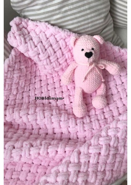 El Yapımı Bebek Battaniyesi 90×90CM