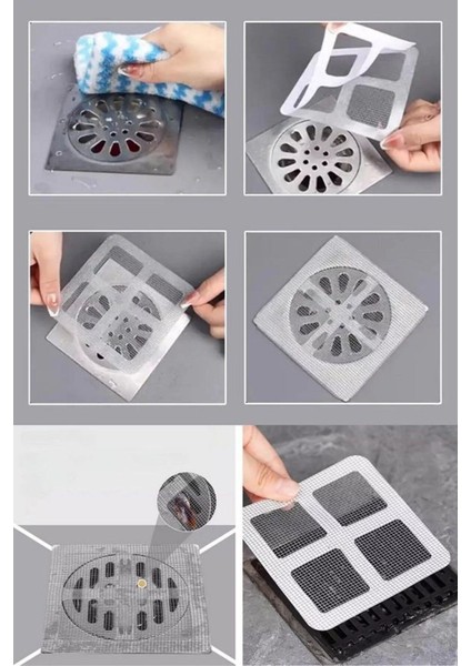 10'lu Banyo ve Mıutfak Lavabo Koku Önleyici ve Haşere Böcek Önleyici Gider Filtresi