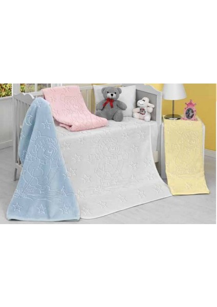 Mink Mavi Bebek Battaniyesi - Kalın Kışlık Yeni Doğan Battaniye