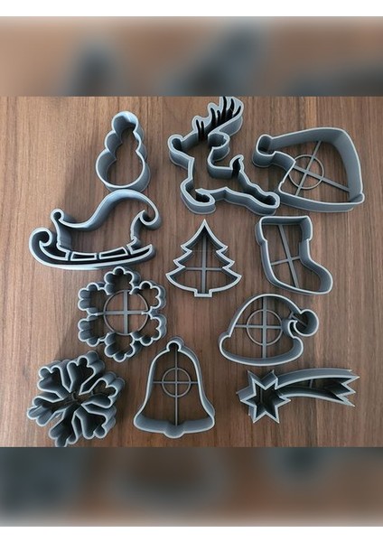 Yılbaşı Cookie Kurabiye Kalıbı 11 Adet Noel Christmas Temalı Set fiyatları
