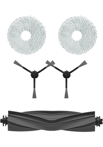 Dreame L10S Pro Ultra Head (RLL82CE) Robot Süpürge Uyumlu Kauçuk Ana Fırçalı 5'li Yedek Parça Seti