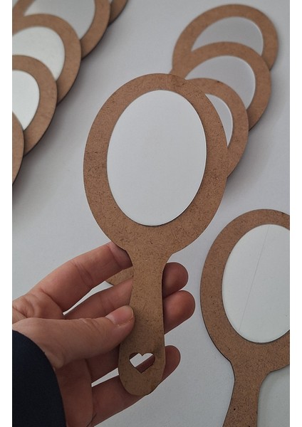 10'lu Ahşap El Aynası Okul Kreş Aktivite Etkinlik Aile Katılımı Boyama fiyatları