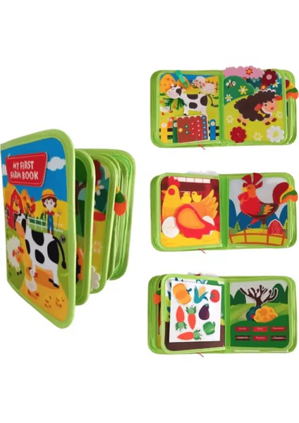 Montessori Keçe Aktivite Kitabı | Busy Book | Çiftlik Temalı