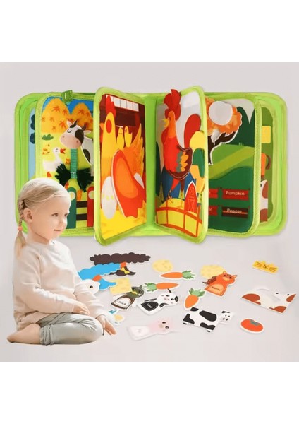 Montessori Keçe Aktivite Kitabı | Busy Book | Çiftlik Temalı fiyatları