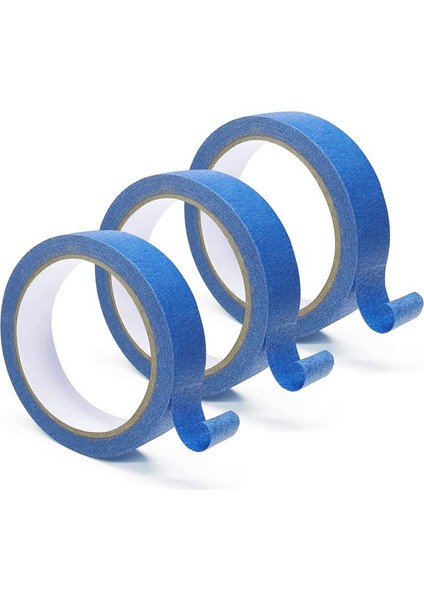 3rolls Mavi Ressamlar Bant Çok Yüzlü Orta Yapışkan Boya Bandı Güvenli Duvar Boyası Kenar Kaplama-1 Inç x 22 Yarda (Yurt Dışından)
