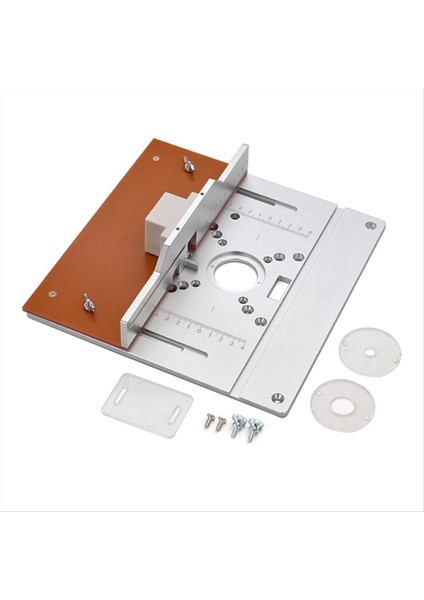 Alüminyum Yönlendirici Tablo Ekleme Plaka Elektrikli Ahşap Frezeleme Yönlendirme Tahtası Geter Göstergesi Kılavuz Kılavuzu Set Tablo Saw Workbench-B (Yurt Dışından)