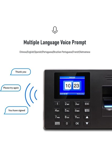 Parola Şifre Katılım Makinesi Biyometrik Katılım Sistemi Elektrik Zaman Saati Kaydedici Makine-Ab Fişi (Yurt Dışından) modelleri