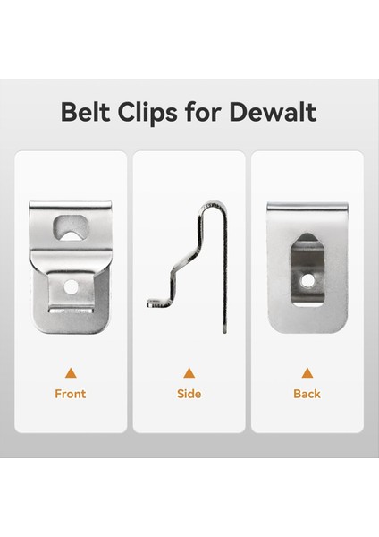 8pcs 304 Paslanmaz Çelik Matkap Klipsleri N268241 Için Vidalı Alet Kancaları 20V Elektrikli El Alımları DCD980 DCD980L2 DCD985 (Yurt Dışından) fiyatları