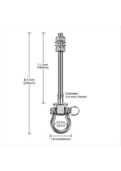 Ağır Hizmet Tipi Salıncak Kanca Yoga Hamak Kum Torbası Kanca Asılı Sandalye Oyun Alanı Sundurma Yoga Hamak (Yurt Dışından) modelleri