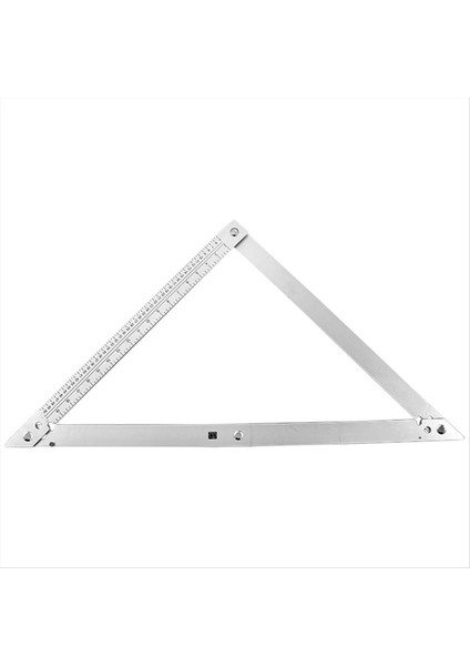 45 ° Katlanır Üçgen Cetvel Çok Fonksiyonlu Cetvel Alüminyum Alaşım Büyük Üçgen Cetvel Ahşap Çizim Aracı (Yurt Dışından)