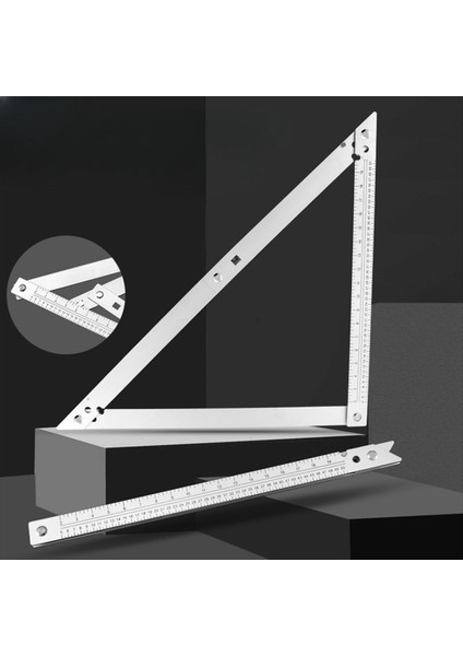 45 ° Katlanır Üçgen Cetvel Çok Fonksiyonlu Cetvel Alüminyum Alaşım Büyük Üçgen Cetvel Ahşap Çizim Aracı (Yurt Dışından) modelleri