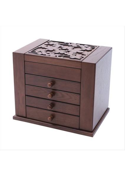 5 Katmanlı Çekmeceli Tarzı Takı Depolama Kabini Masaüstü Makyaj Aynası Mücevher Depolama Çok Katmanlı Mücevher Depolama Kutusu (Yurt Dışından)