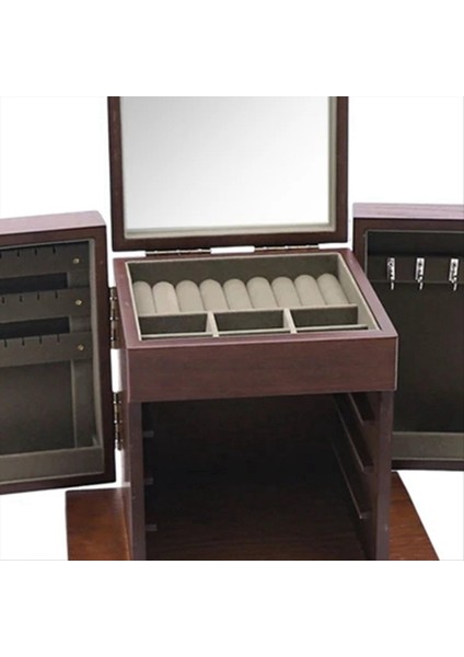 5 Katmanlı Çekmeceli Tarzı Takı Depolama Kabini Masaüstü Makyaj Aynası Mücevher Depolama Çok Katmanlı Mücevher Depolama Kutusu (Yurt Dışından) fiyatları
