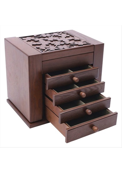 5 Katmanlı Çekmeceli Tarzı Takı Depolama Kabini Masaüstü Makyaj Aynası Mücevher Depolama Çok Katmanlı Mücevher Depolama Kutusu (Yurt Dışından) modelleri