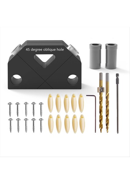 45 Derece Eğik Delik Yumruk Bulucu Ağaç Işleme Delme Bulucu Yumuşma Asistanı Konumlandırma Ahşap Işleme Araçları 8 0mm (Yurt Dışından)