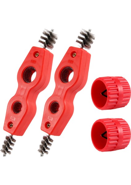 4 Pcs Bakır Boru Temizleyici ve Reamer Set Iç-Outer Reamer Boru ve Tüp Çarpıştırma Raybi Pap Aleti (Kırmızı) (Yurt Dışından) fiyatları