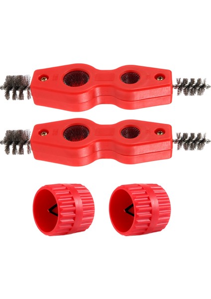 4 Pcs Bakır Boru Temizleyici ve Reamer Set Iç-Outer Reamer Boru ve Tüp Çarpıştırma Raybi Pap Aleti (Kırmızı) (Yurt Dışından) modelleri