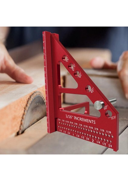 Alüminyum Gön Üçgen Cetvel - 3D Çok Açılı Ahşap Işleme Kare Prestor - Gelişmiş Delik Scriber - Doğruluk A (Yurt Dışından) fiyatları