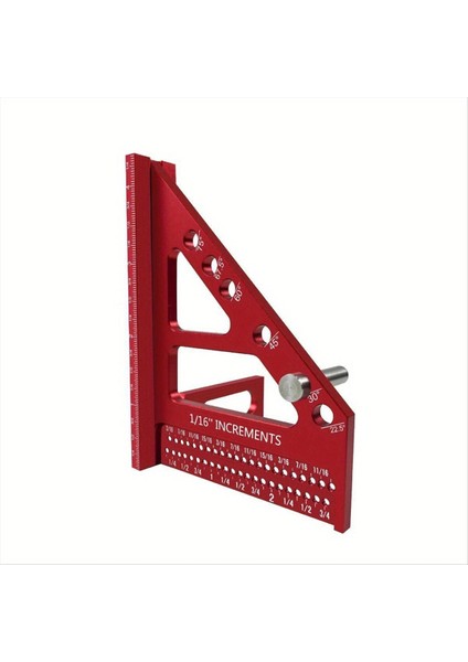 Alüminyum Gönmeci Üçgen Cetvel - 3D Çok Açılı Ahşap Işleme Kare Prestor - Gelişmiş Delik Scribriber - Doğruluk B (Yurt Dışından)