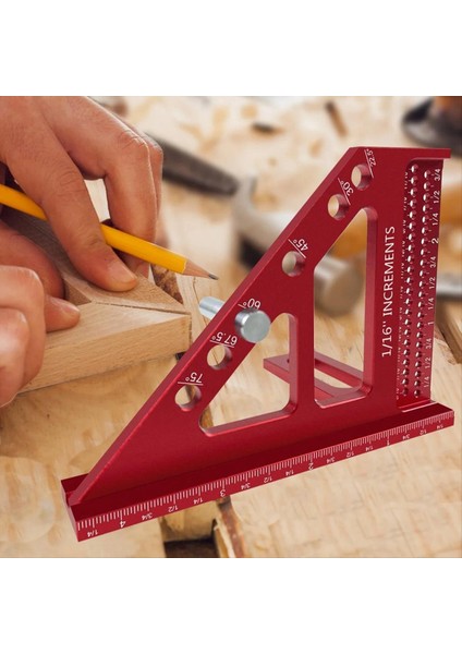 Alüminyum Gönmeci Üçgen Cetvel - 3D Çok Açılı Ahşap Işleme Kare Prestor - Gelişmiş Delik Scribriber - Doğruluk B (Yurt Dışından) indirimleri