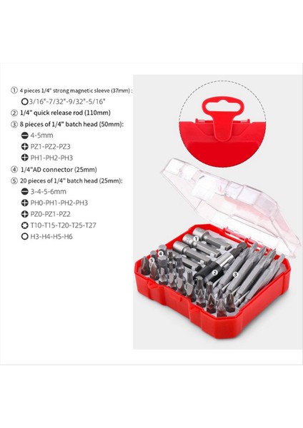 34PCS Cırcır Tornavida Parti Kombinasyonu Erik Üçgen Özel Şekilli Tornavida Ev Seti Kutusu (Yurt Dışından) fiyatları