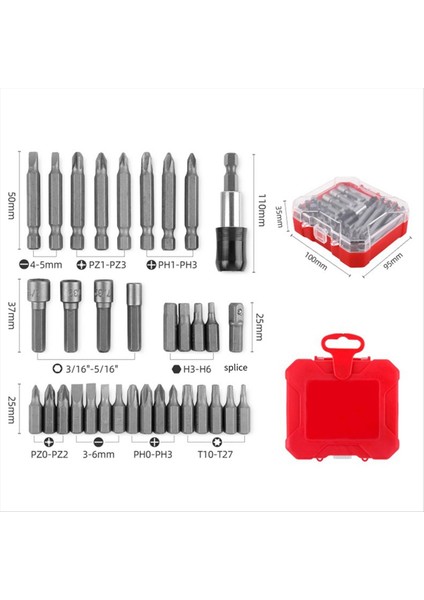 34PCS Cırcır Tornavida Parti Kombinasyonu Erik Üçgen Özel Şekilli Tornavida Ev Seti Kutusu (Yurt Dışından) indirimleri
