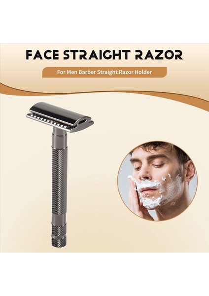 Erkekler Için Güvenlik Çift Kenar Jilet Berber Düz Razor Tutucu Erkek Tıraş Yüzü Tıraş Bıçağı Tıraş Makinesi (Yurt Dışından) fırsatları