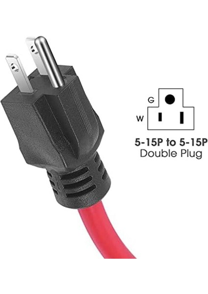 3 Sprong Erkek-Erkek Uzatma Kablosu Jeneratör Adaptör Kablosu Nema 5-15P Transfer Anahtarı Için 12AWG 125V (2ft) Abd Fişi (Yurt Dışından) modelleri