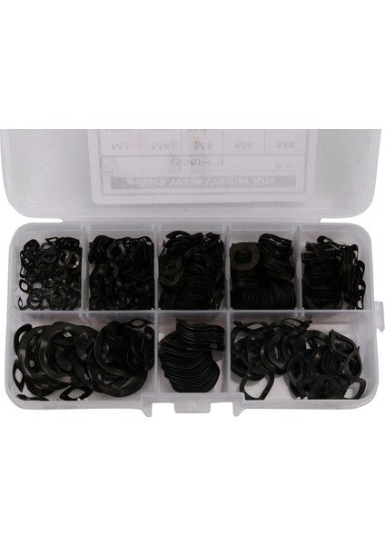 Siyah Çelik Halka Yay Yıkayıcı Üç Dalga Yıkayıcı 65MN Dalga Conta Çiftlik Kitleri M3 M4 M5 M6 M8 M10 M12 M16 (1100 Pc) (Yurt Dışından) fırsatları