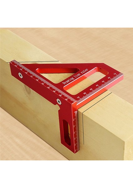 Ahşap Işleme Kare Prestor Alumınum Alümü Üçlü Üçlü Cetvel Düzeni Mühendis Carpenter Için Ölçüm Aracı -Red (Yurt Dışından) indirimleri
