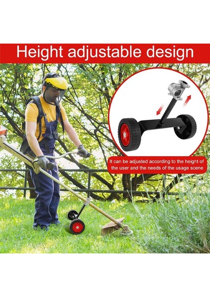 Çim Biçme Makinesi Destek Tekerlek Backpack Weeder Handheld Destek Çerçeve Taşınabilir Destek Tekerlek Çim Biçme Biçerdalığı Yardımcı Çark (Yurt Dışından) indirimleri