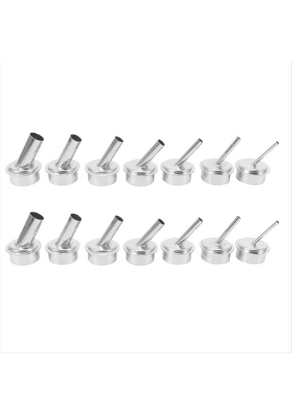 14PCS 45 Derece Bükülmüş Kavisli Isı Nozumu 2 5/3/4/6/7/9/12MM Hızlı 861DW Lehimleme Istasyonu Için Sıcak Hava Nozulları (Yurt Dışından)