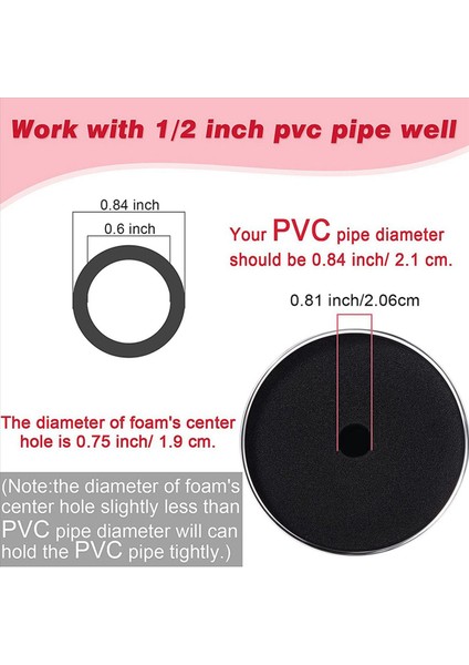 4 Boyutlar 24 Parça Turner Köpük Tumbler 1/2 Inç Pvc Boru Tulumbuda Ekler 10 Oz Ila 40OZ Tüm Tumblers Için Ekler (Yurt Dışından) indirimleri
