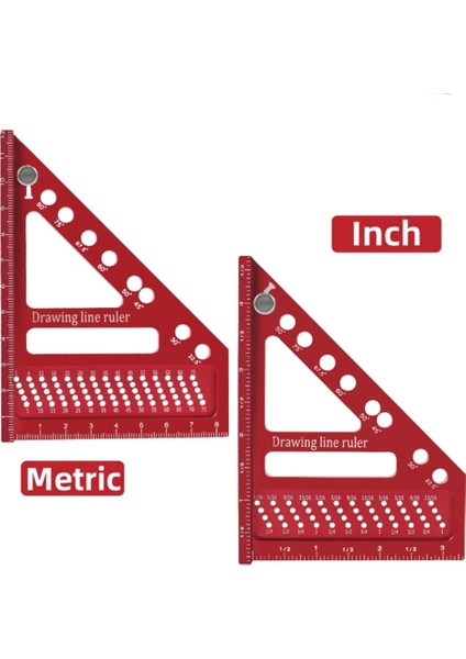 Çok Açgılı Ölçüm Cetveli Dübel Ağaç Işleme Kare Prestractor Mıter Üçgen Cetvel Hassas Düzen Aracı B (Yurt Dışından) modelleri