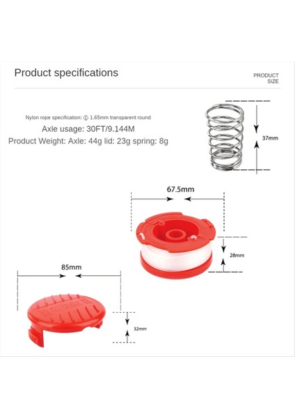 Kordon Düzeltme Hattı 0 065 Inç Makara Naylon Düzeltici Kafalı Biçme Hattı Düzeltici Makara CMZST065 CMZST120SC 3 Adet (Yurt Dışından) modelleri