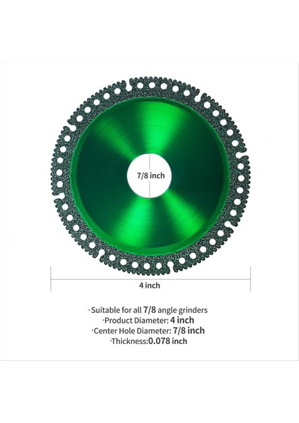 Yıkılmaz Disk 4 Inç Açılı Öğütücüler Için Yıkılamaz Disk 7/8inch (Model 125) 10 Paket Kesme Diskleri (Yurt Dışından) indirimleri