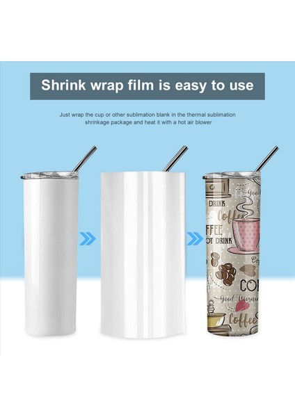 60PCS Süblimasyon Büzülme Sargı Filmi 3 Boyutta Isı Transferi Büzülme Filmi Büzülme Sargı Çantaları Kupa Bardak Bardak Için Beyaz Sargı (Yurt Dışından) fırsatları