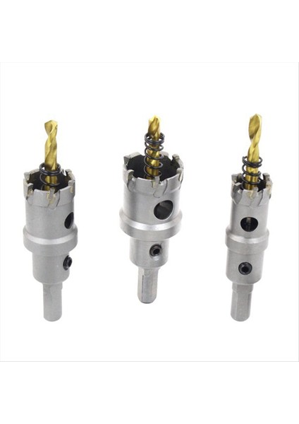 7pc 3 Kenarlı Paslanmaz Çelik Titanyum Alaşım Kaplı Delik Açıcı Kalın Çelik Tabak Demir Tabak Deliği Metal Bit (Yurt Dışından) fırsatları