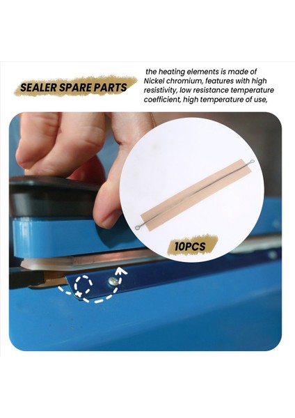 10 Adet Dürtü Sızdırmazlık Maddesi Yedek Parçalar Dürtü Sızdırmazlık Maddesi Isıtma Elemanları Servis Yedek Onarım Parçaları Kiti FS-200 Için (Yurt Dışından) indirimleri