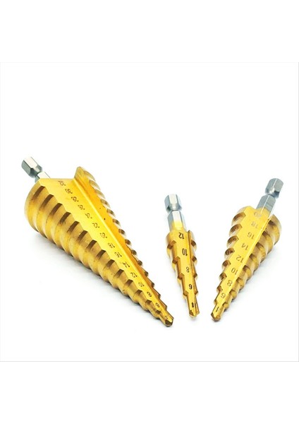 Pagoda Matkap 4-12 4-20 4-32 Altıgen Sap Düz Yuva Üç Parçalı Set Delik Rayab Adım Matkap Adım Matkap (Yurt Dışından) fırsatları