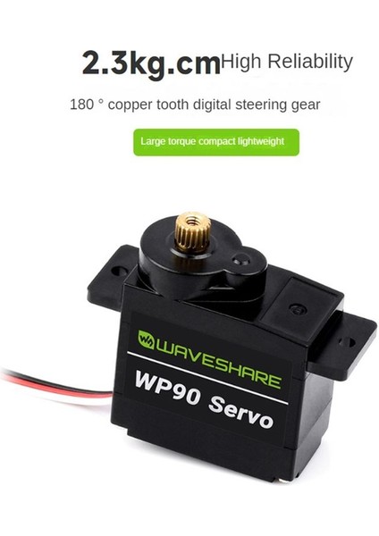 Waveshare WP90 Dijital Servo 2 3kg Güvenilirlik 180 ° Bakır Diş Dijital Servo Tork Motor Kontrolü (Yurt Dışından) fiyatları