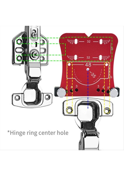 35MM Ahşap Menteşe Deliği Açıcı Yumruk Aracı Yumruk Bulucu ve Sınırlama Çerçevesi Menteşelerin Sondajı ve Montajı-A Set (Yurt Dışından) modelleri